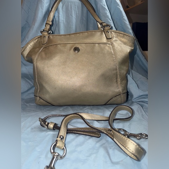 Coach 2008 Metallic Leather Two Way Bag Satchel - Picture 4 of 15